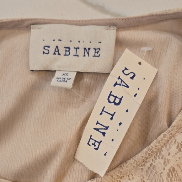 NWT Sabine Lace Overlay Fringe Sleeveless Dress Cream Size XS - Picture 8 of 10